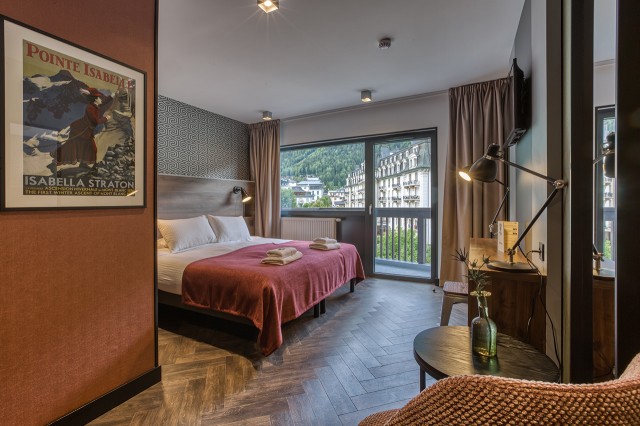Double / twin mountain hotel room Chamonix