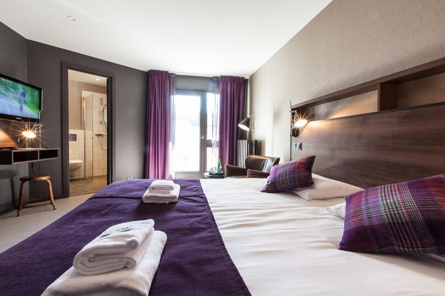 Double / twin mountain hotel room Chamonix
